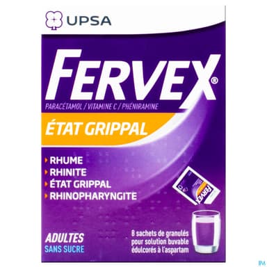 FERVEX ADULTES S/S SACHET 8