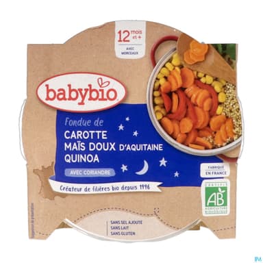 BABYBIO B/N CAROT/MAIS/QUINOA 230G