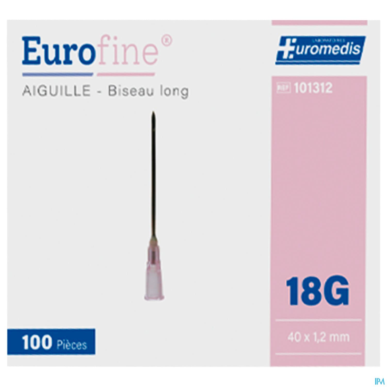 Euromedis Eurofine Aiguille G18 40mm X 1mm2 Ivoire 100