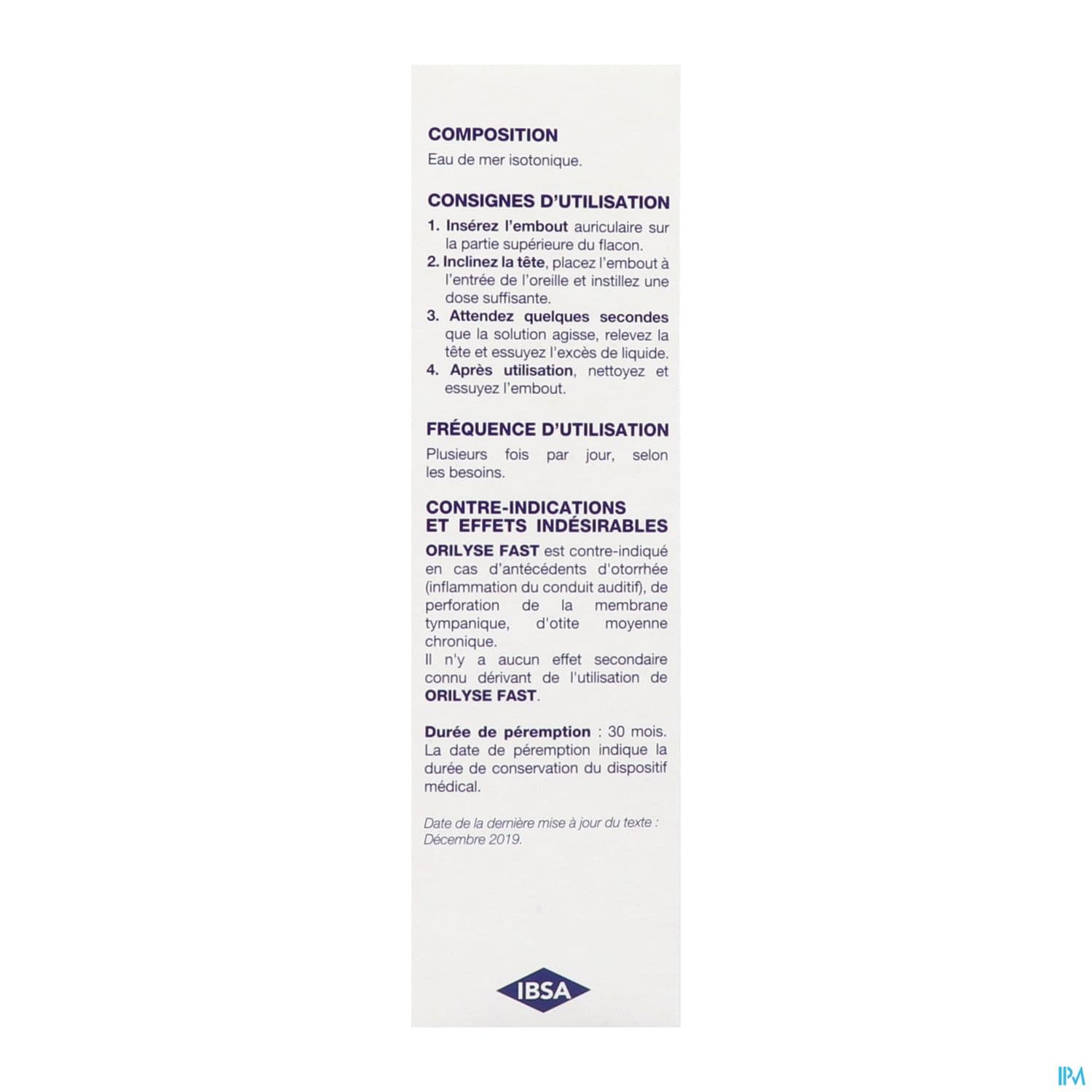 Orilyse Fast Spray Auriculaire 100ml