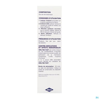 Orilyse Fast Spray Auriculaire 100ml