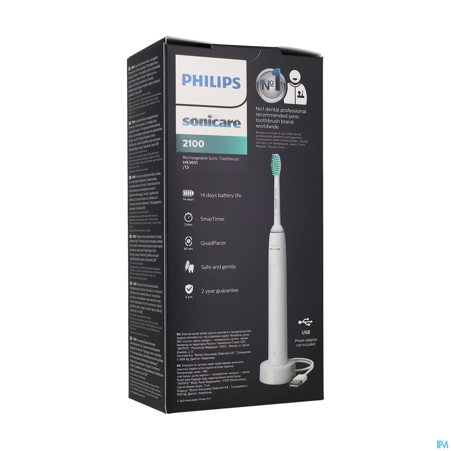 Sonicare Brosse A Dents Electrique Serie 2000 Proresult Hx3651/13