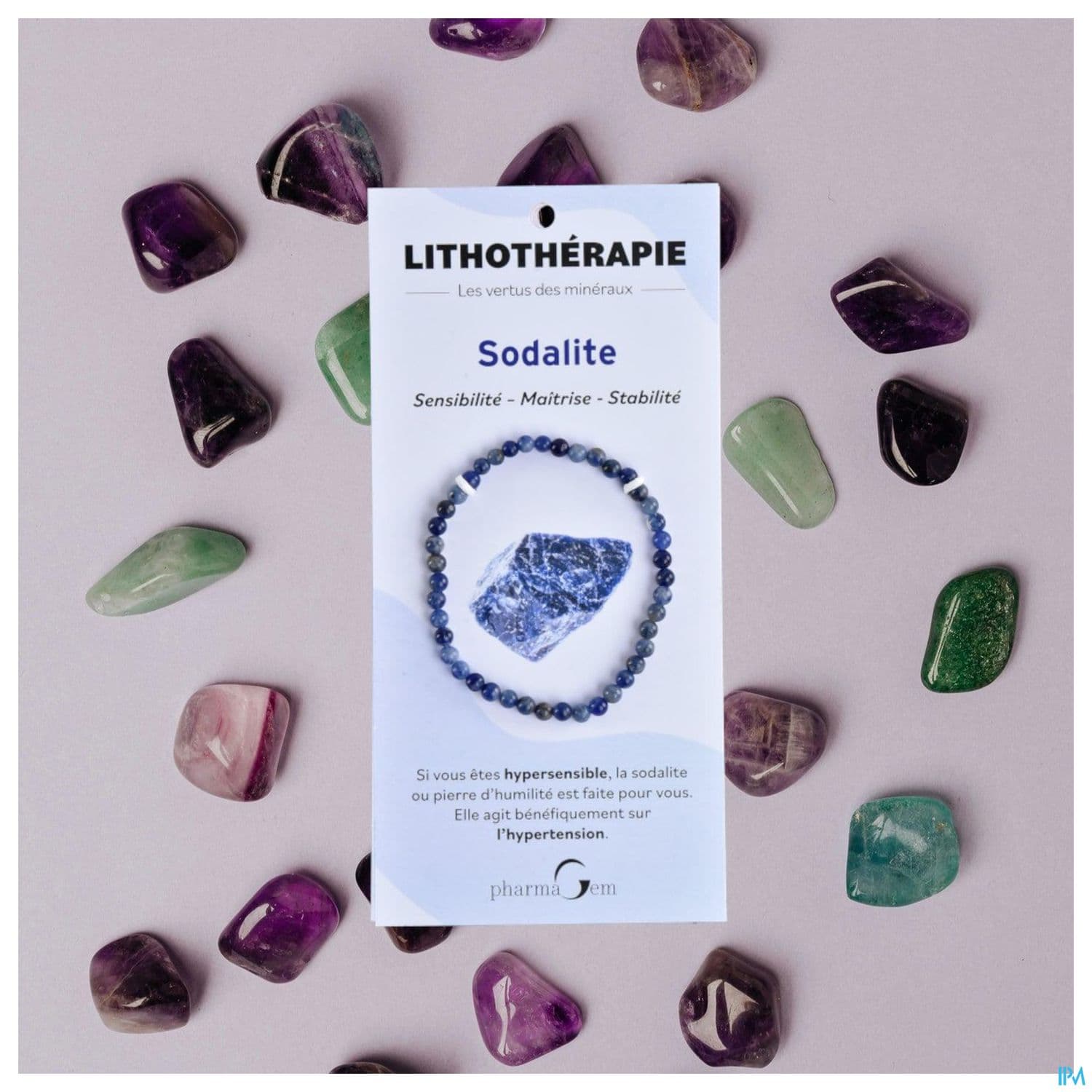 Pharmagem Bracelet Lithotherapie Sodalite 4mm