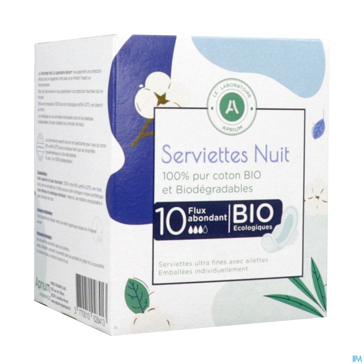 LABO APRIUM SERVIETTE HYG NUIT X10