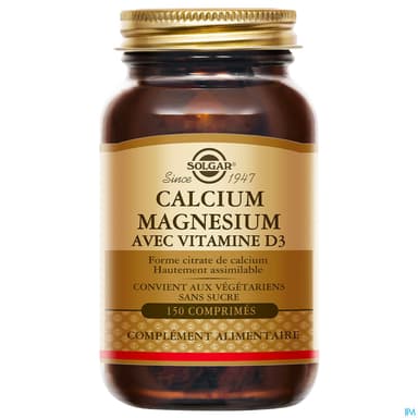 Solgar Calcium Magnesium Vitamine D Comprime 150