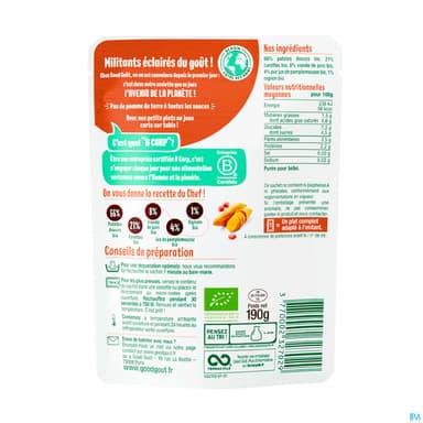 GOODGOUT PATAT DOUC/SAUTE PORC190G
