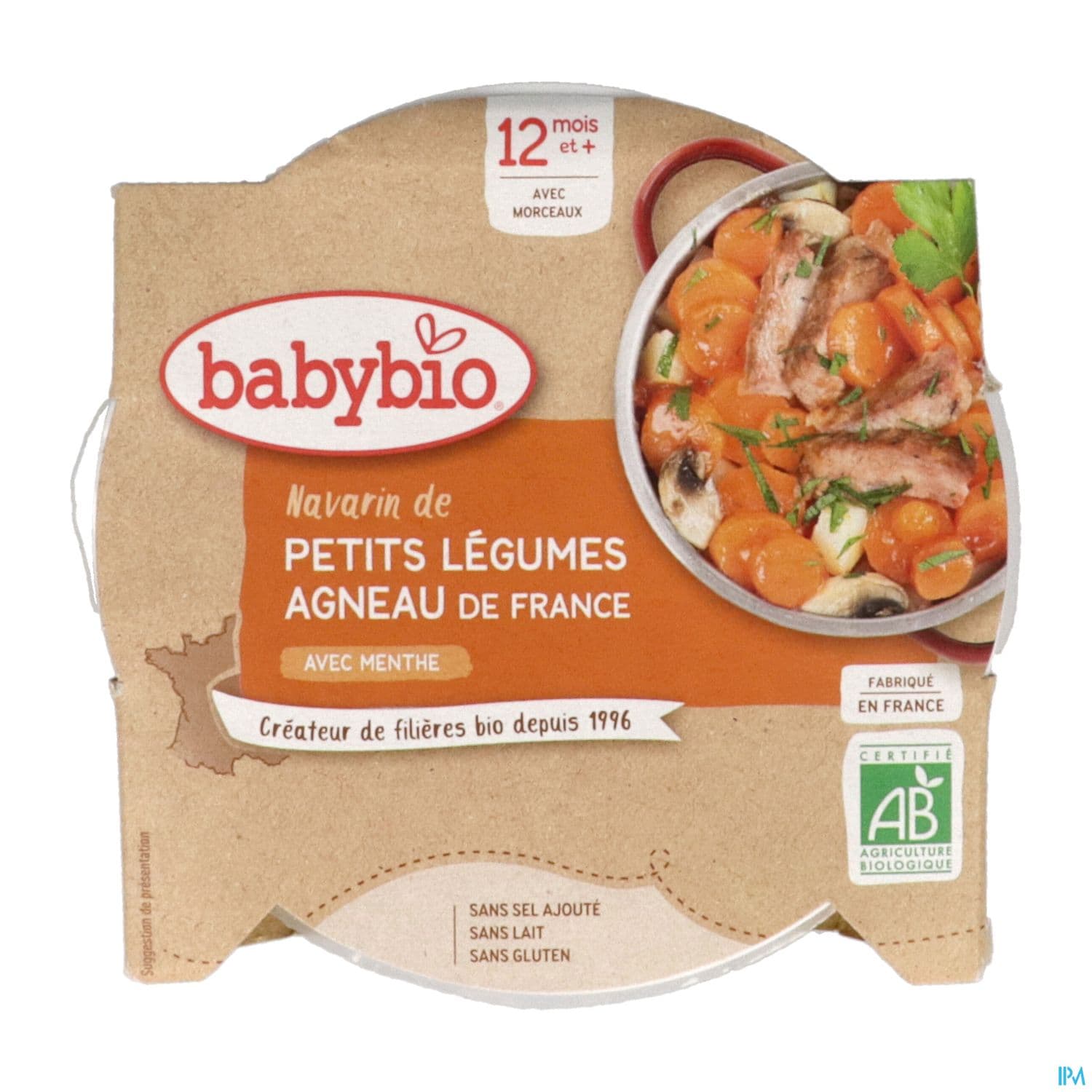 BABYBIO ASSIETTE AGNEAU 230G