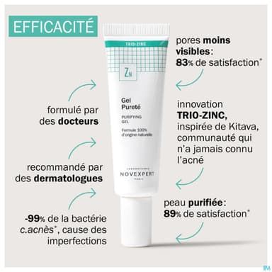 NOVEXPERT TRIO ZINC GEL PURETE30ML