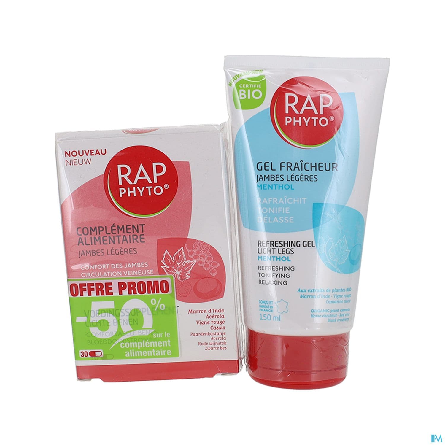 Rap Phyto Jambes Legeres Gelule 30 + Gel Fraicheur Menthol 150ml Coffret