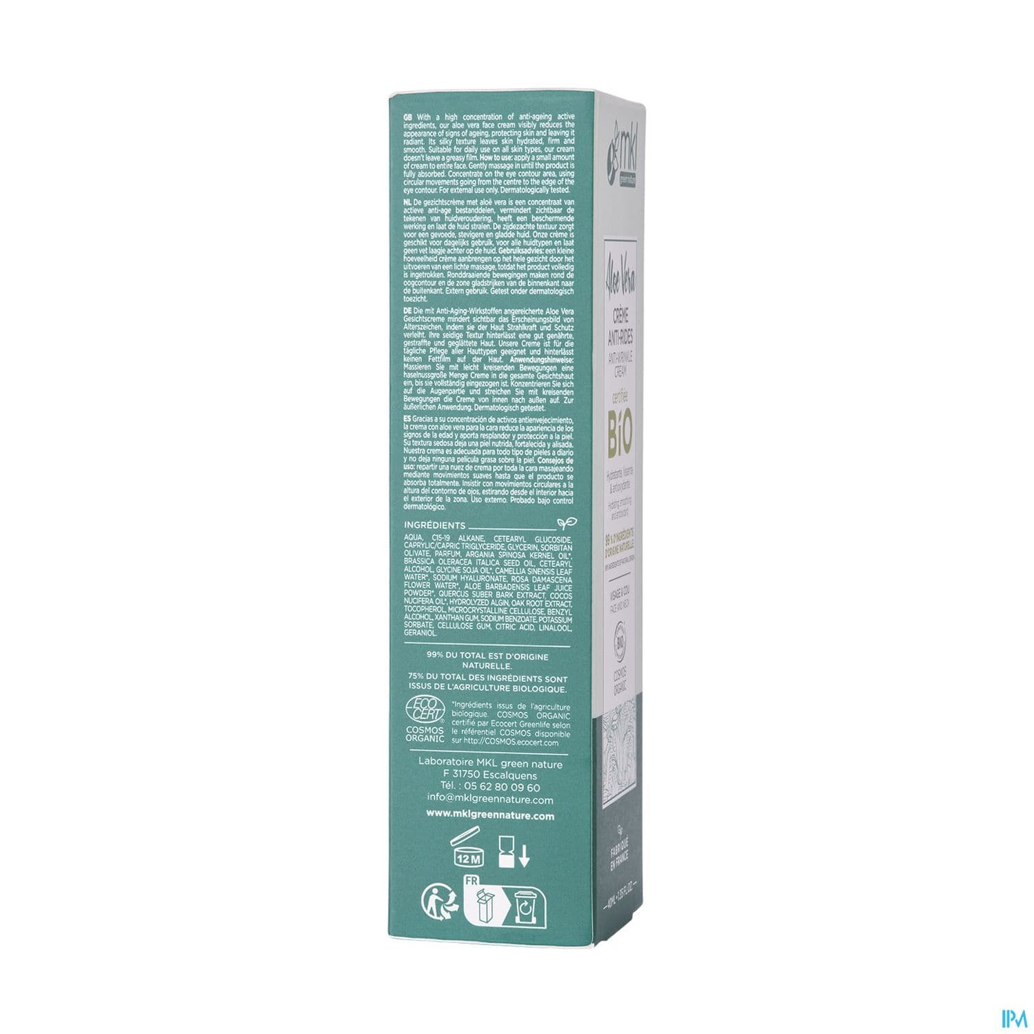 MKL CR VIS ALOE VERA BIO 40ML