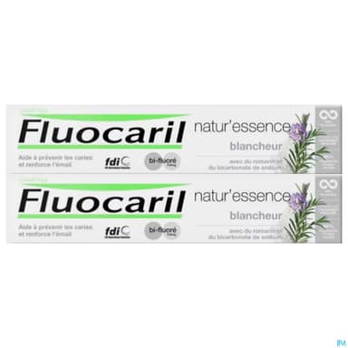 Fluocaril Nature Essence Dentifrice Blancheur 75ml X2