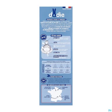 Dodie Initiation+ Biberon Anticolique Bleu Pompier +6mois 330ml