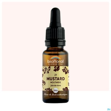 Biofloral 21 Mustard. Moutarde Compte Gouttes Bio Demeter 20ml