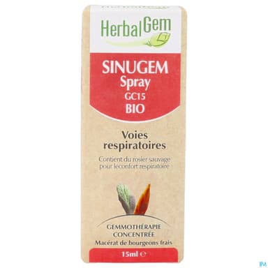 Herbalgem Sinugem Gc15 Voies Respiratoires Bio Spray 15ml