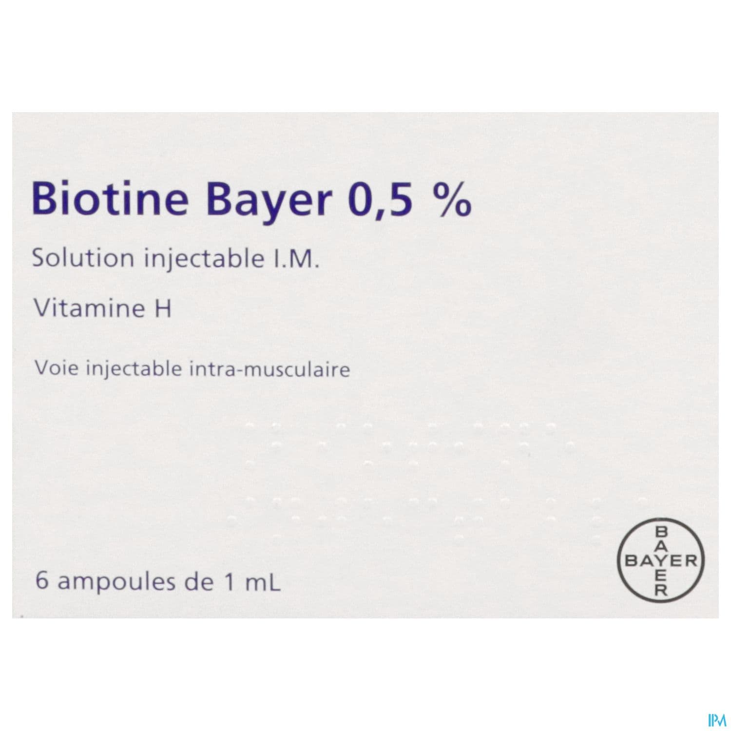 Biotine Bayer 0.5% Solution Injectable Im Amp 1ml 6