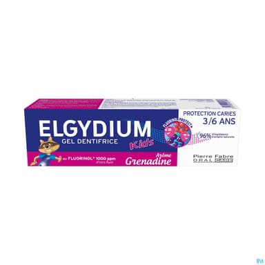 Elgydium Kids Protection Caries Gel Dentifrice Grenadine 50ml Reformulation