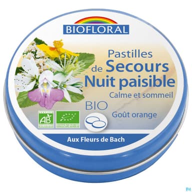 Biofloral Sos Secours Nuit Paisible Pastilles Bio 50g