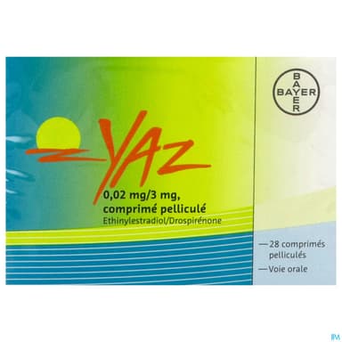 Yaz 0mg02/3mg Comprime 28 X3