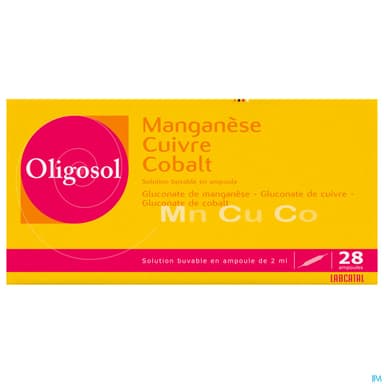 Oligosol Manganese Cuivre Cobalt Solution Buvable 2ml 28