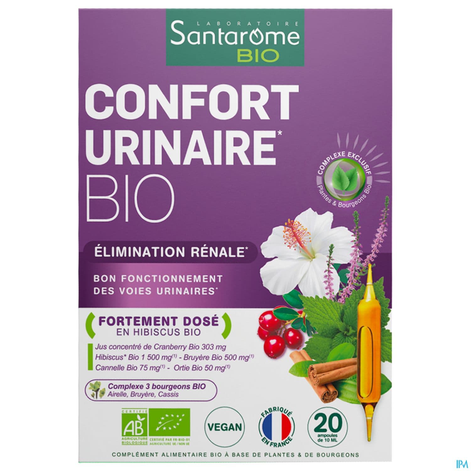 Santarome Bio Confort Urinaire Ampoule Buvable 10ml 20