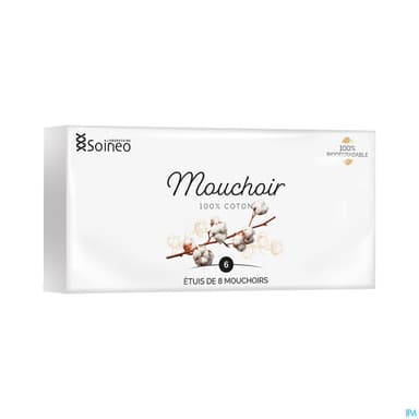 SOINEO MOUCHOIRS COTON PACK 6