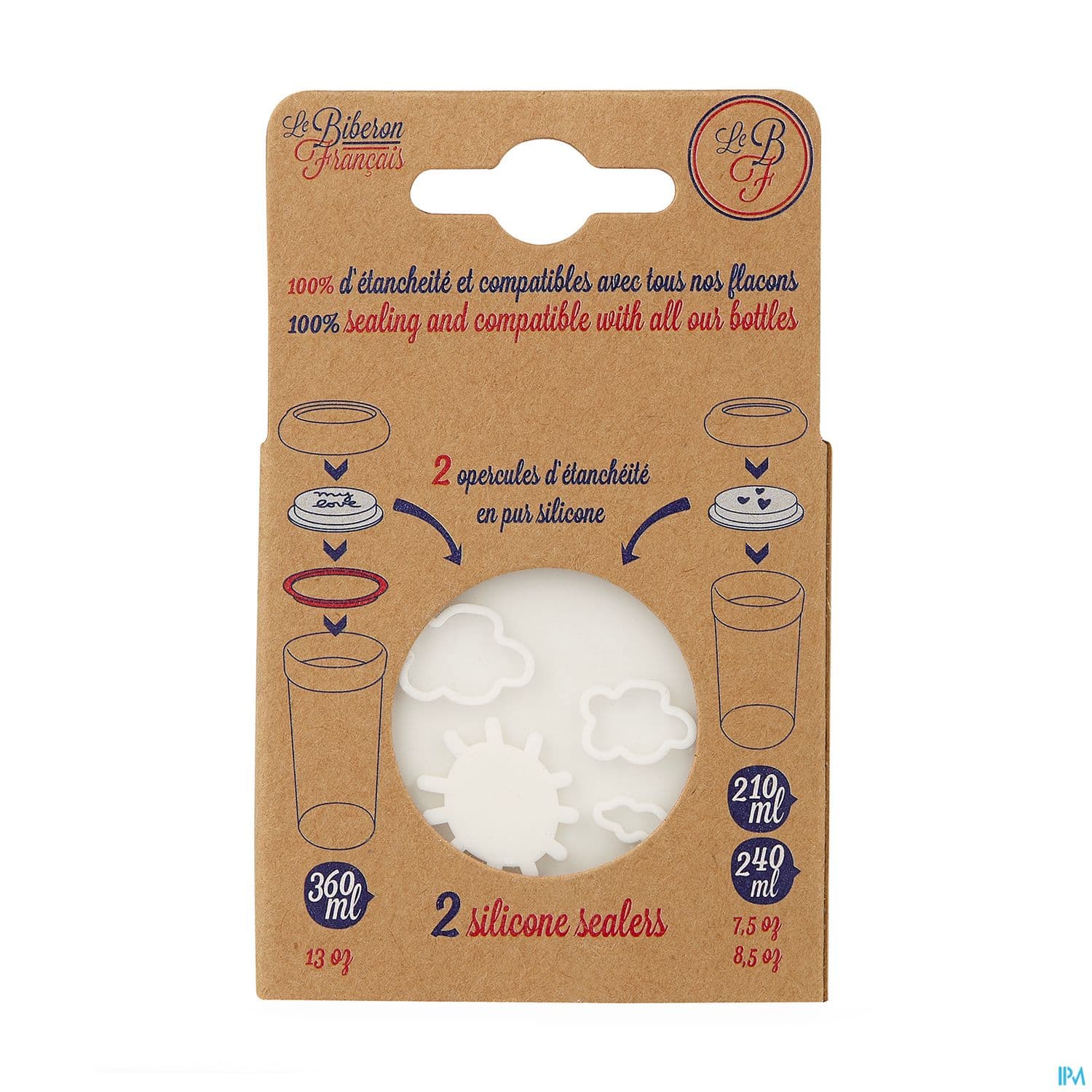 Le Biberon Francais Opercule Silicone Pour Biberon Nuages Amour X2 — Pharmacie des Chalâtres