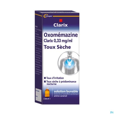Oxomemazine Clarix 0mg33/ml Sans Sucre Solution Buvable 150ml