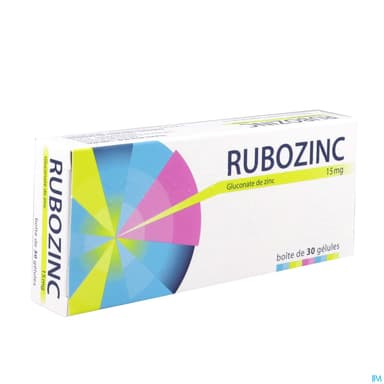 RUBOZINC 15MG GELULE 30