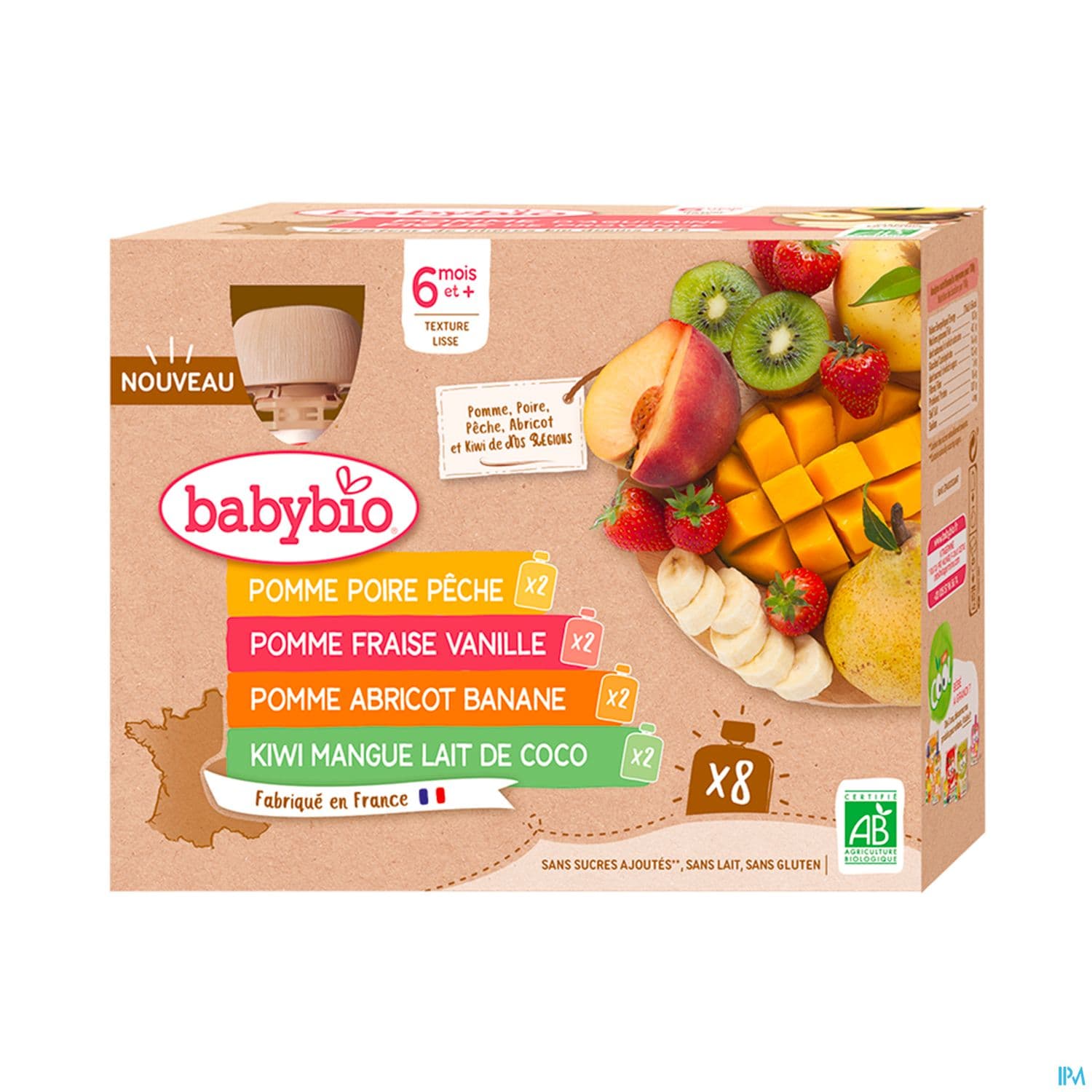 BABYBIO GOURD MULTIPARFUM 8X90G — Pharmacie Neyret