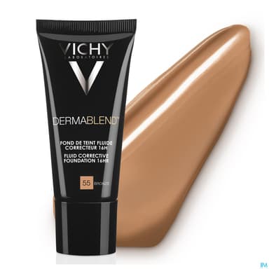 Vichy Dermablend Fluide Fond De Teint Correcteur 55 Bronze 30ml