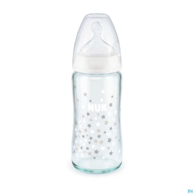 Nuk Biberon First Choice+ Fc+ Fc+ Tc 240ml Silicone 0/6m M Mixte Verre