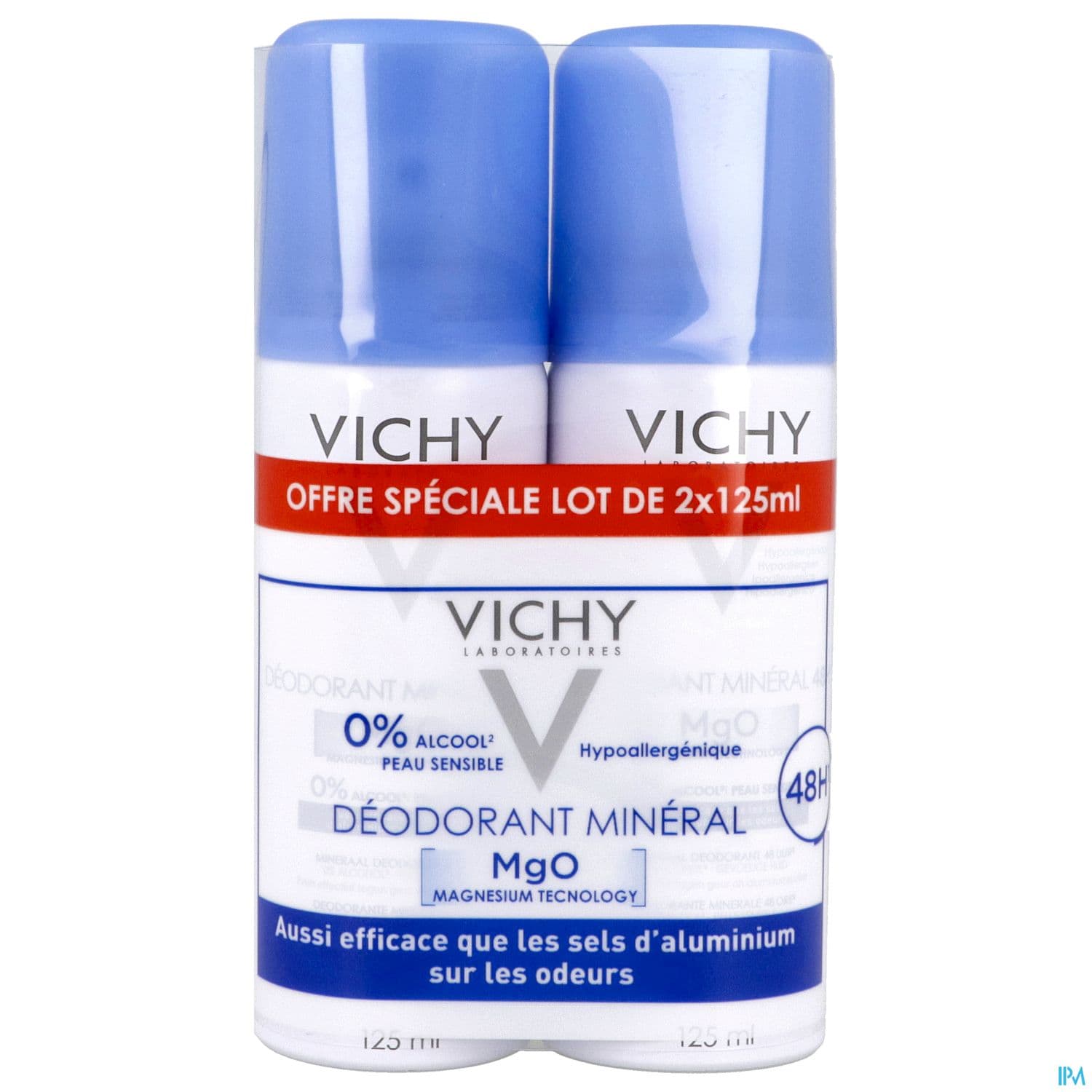 VICHY DEO S/ALU MIN 48H SPR125MLX2