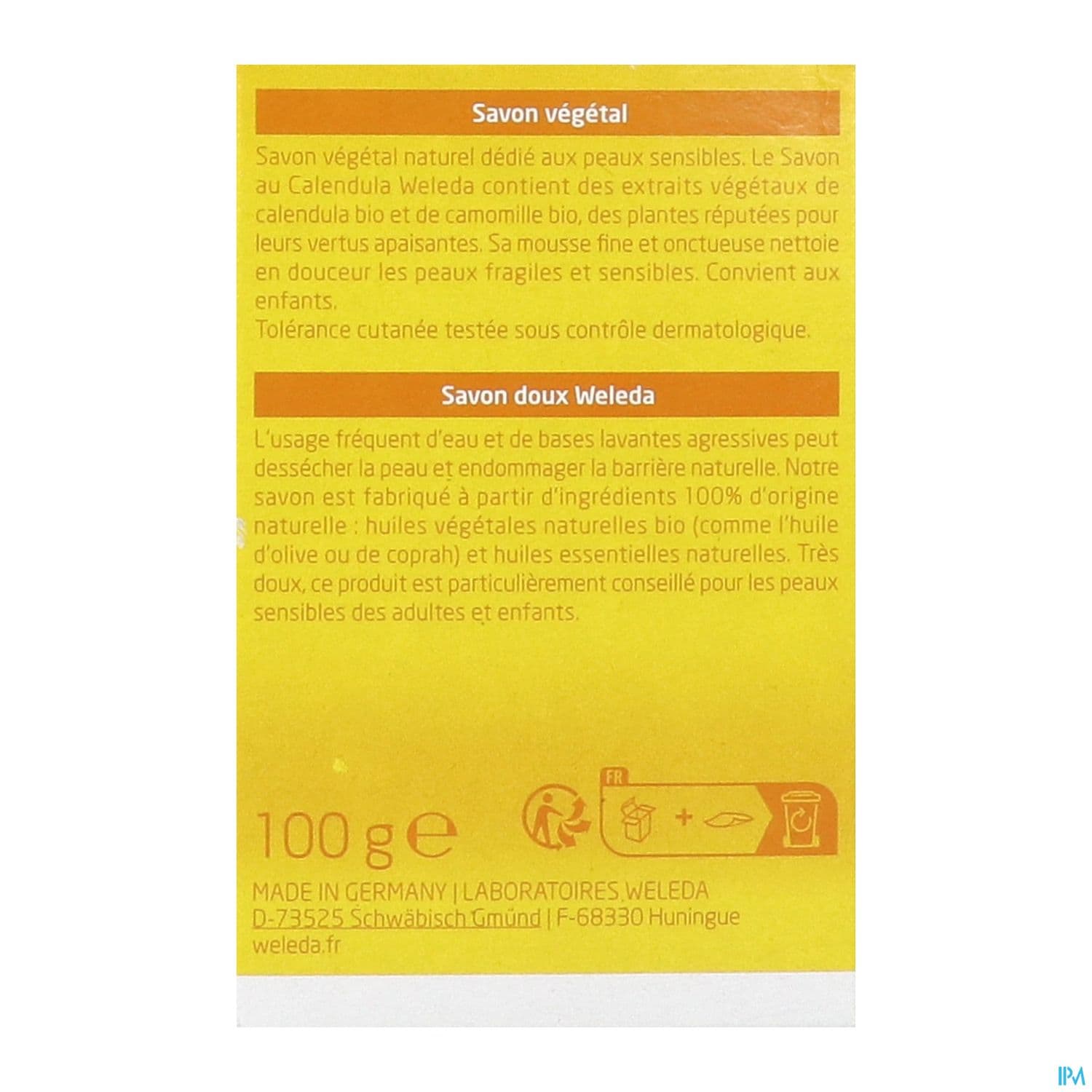 WELEDA SAV VEG CALENDULA 100G