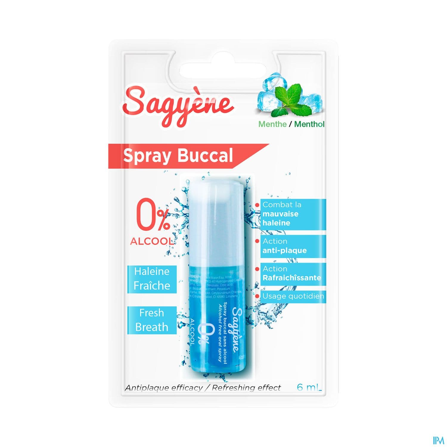 Sagyene Spray Buccal Sans Alcool Menthe 6ml