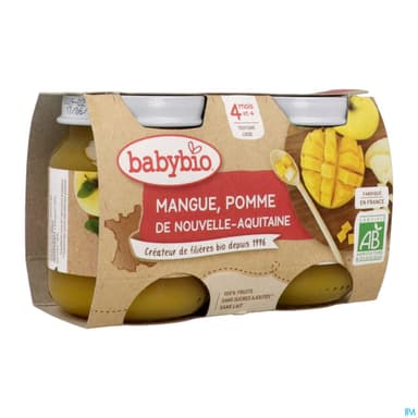 BABYBIO POMME/MANGUE 2X130G