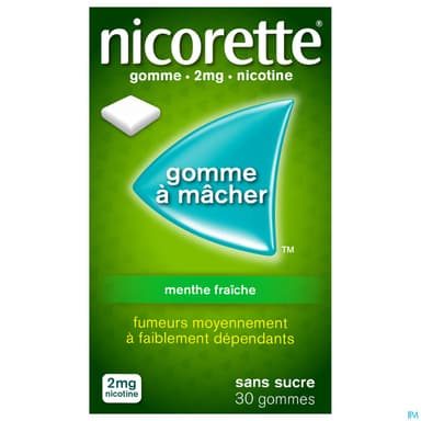 Nicorette Menthe Fraiche 2mg Sans Sucre Gommes 30