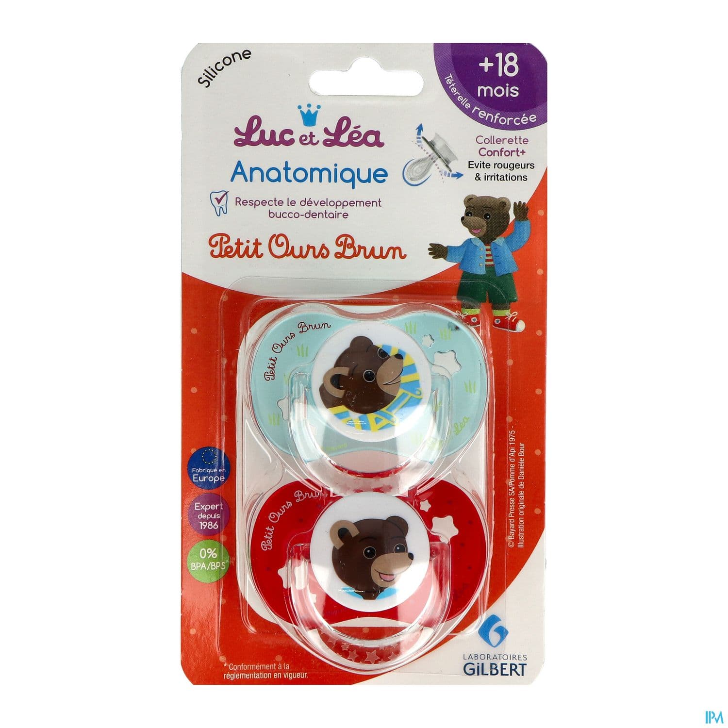 Luc Et Lea Sucette Anatomique Pob Anneau +18m X2
