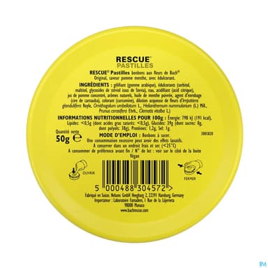 Rescue Bach Pastille Pomme Menthe 50g