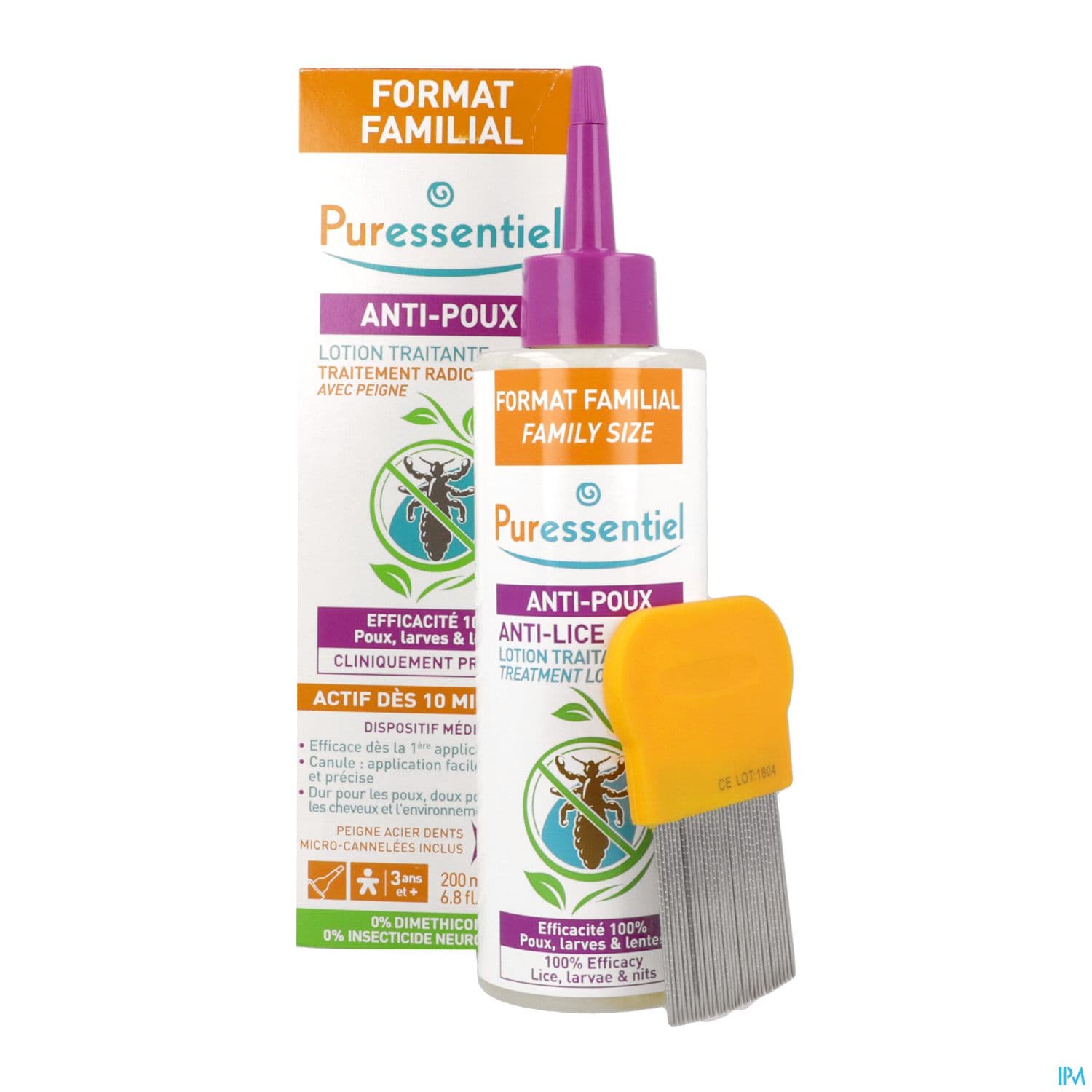 PURESSENTIEL LOT A/POUX200ML+PEIGN