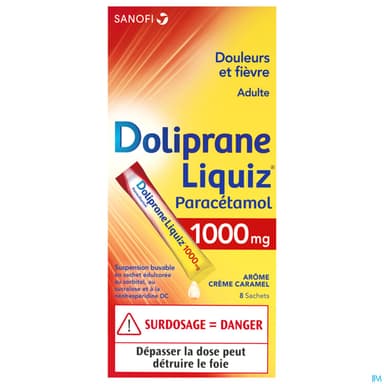 DOLIPRANELIQUIZ 1 000MG SACHET 8