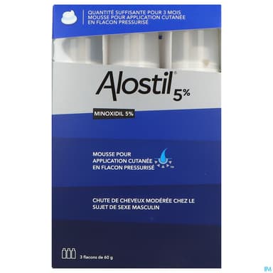Alostil 5% Mousse Pour Application Cutanee 60g X3