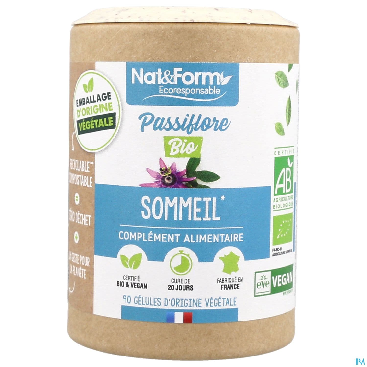 Nat Et Form Ecoresponsable Passiflore Bio Gelule Vegetale 90