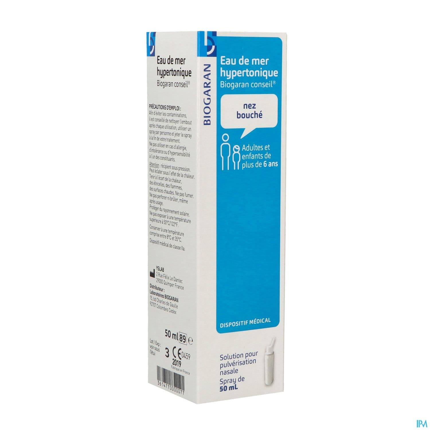Biogaran Conseil Eau Mer Hypertonique Spray 50ml