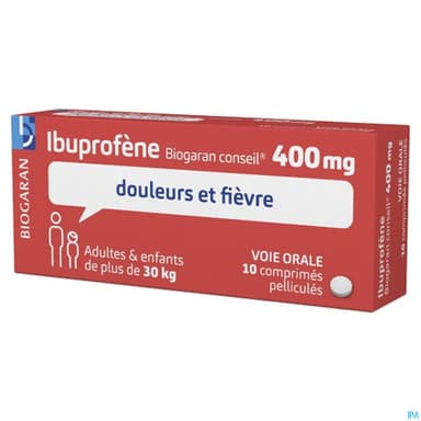 Ibuprofene Biogaran Conseil 400mg Comprime 10