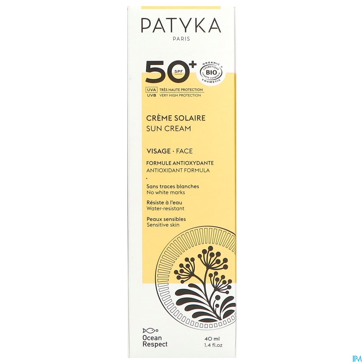 PATYKA SOL CR VISAGE SPF50+ 40ML