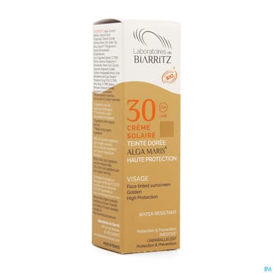 Alga Maris Creme Solaire Visage Ip30 Doree 50ml