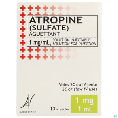Aguettant Atropine Sulfate 1mg/ml Solution Injectable 1ml 10