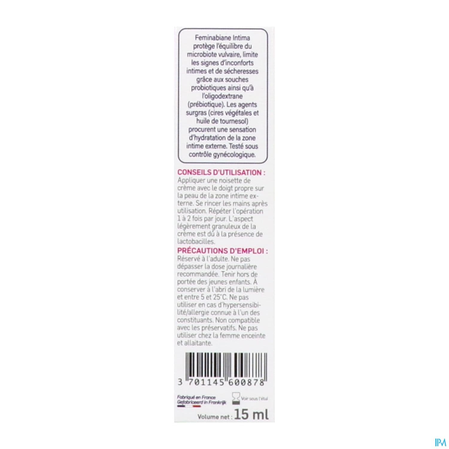 FEMINABIANE INTIMA TOPIQUE 15ML