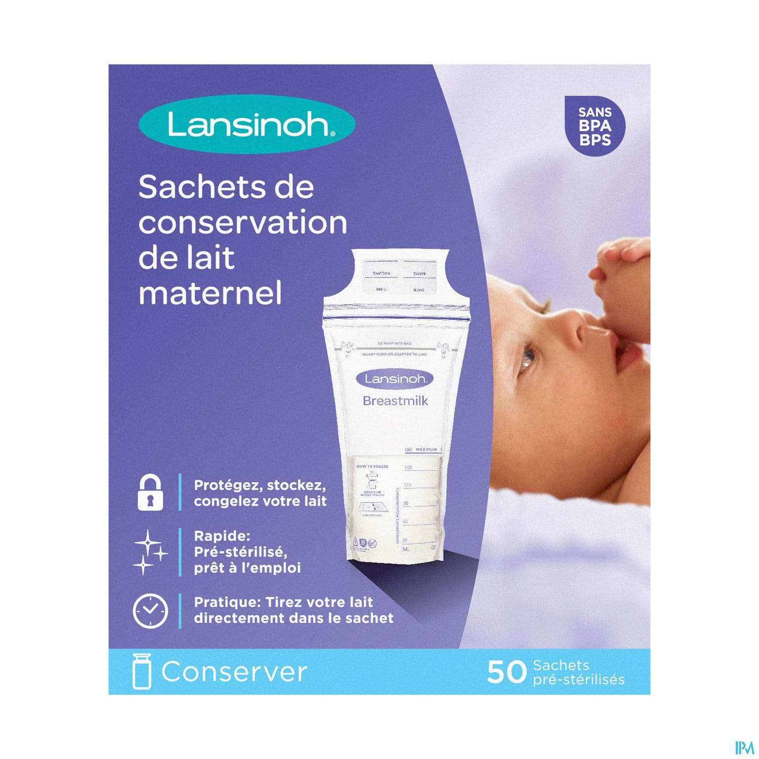 Lansinoh Sachet Conservation Lait Maternel50 40056