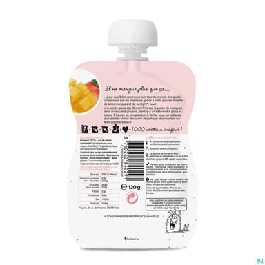 POPOTE COMPOTE MANGUE 120G